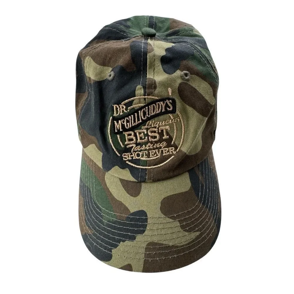 Green Camo Dr. McGillicuddy's Liqueur BEST Tasting SHOT EVER Baseball Cap OSFM